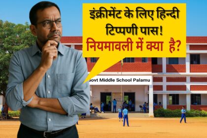 वेतन वृद्धि के लिए हिन्दी टिप्पणी